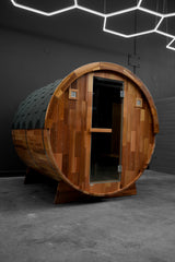 Outdoor Cedar Barrel sauna - Rejuvenex