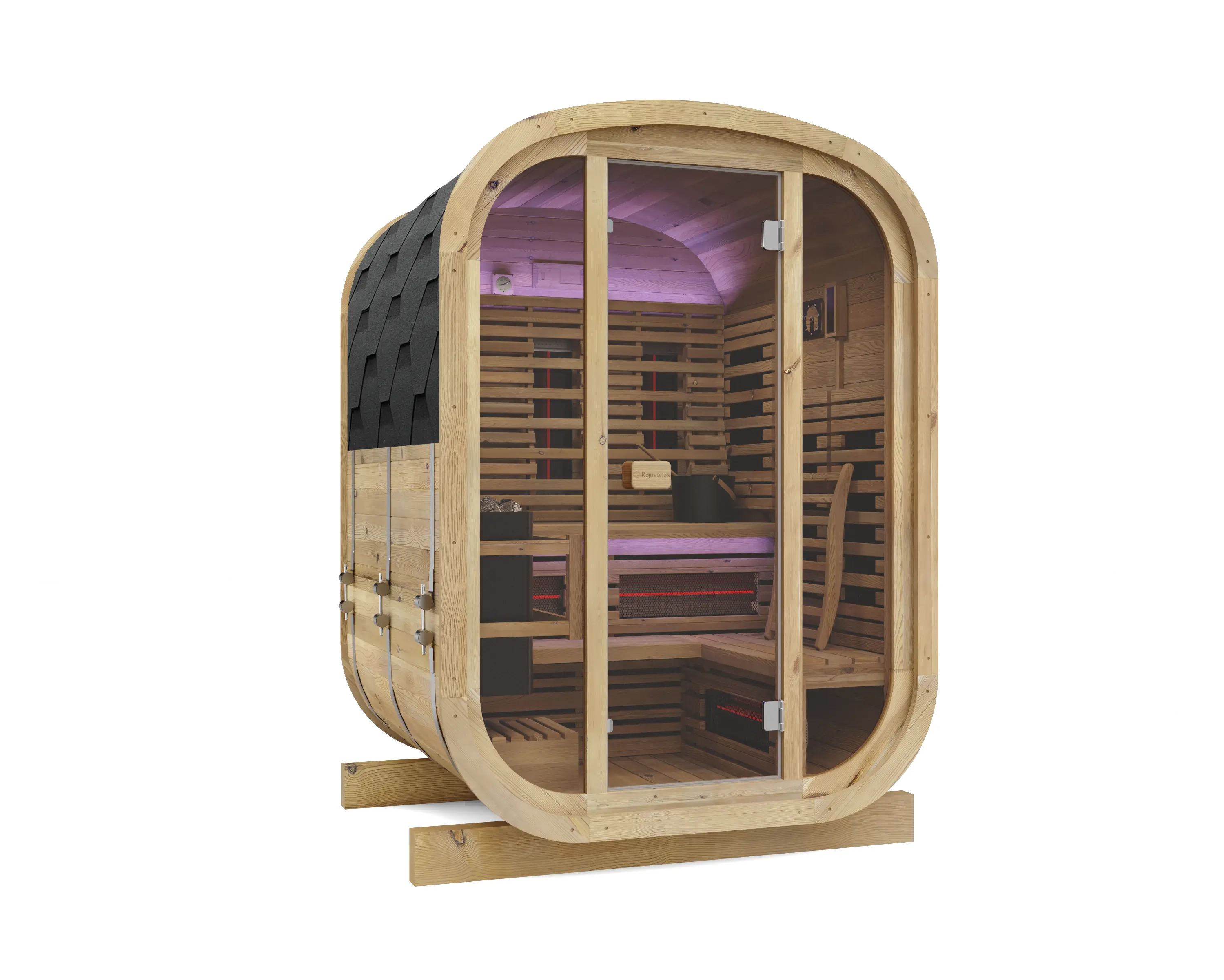 Rejuvenex Element Outdoor 3-4 person Hybrid Sauna Rejuvenex