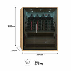 SERENITY 6 PERSON FULL SPECTRUM INFRARED SAUNA