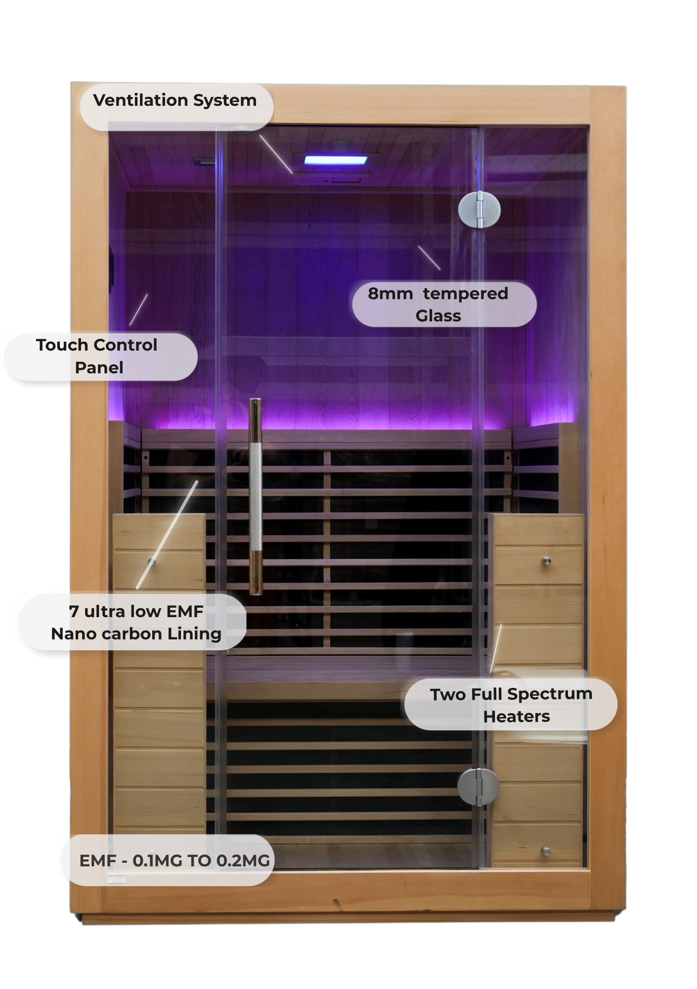 HARMONY 2 PERSON LOW EMF INFRARED SAUNA Rejuvenex Spas