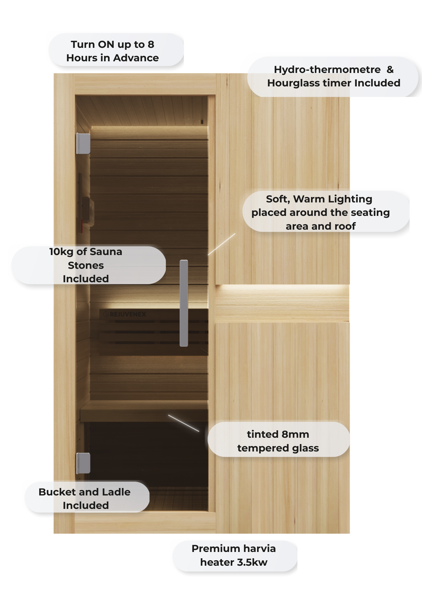 REJUVENEX TRADITIONAL 2 PERSON SAUNA Rejuvenex Spas