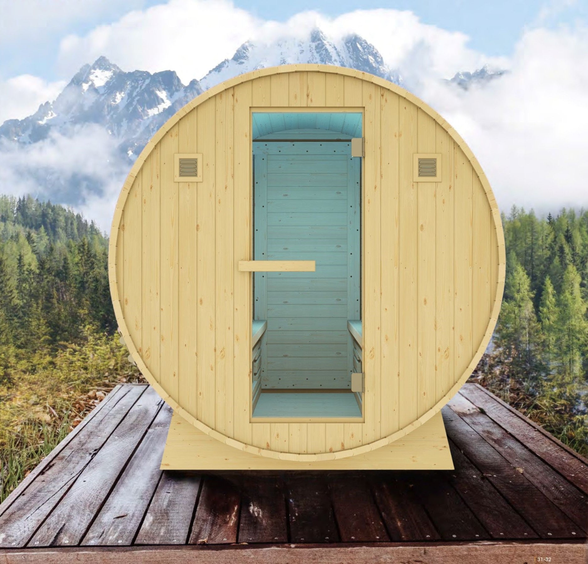 Outdoor Infrared Barrel sauna - Rejuvenex 