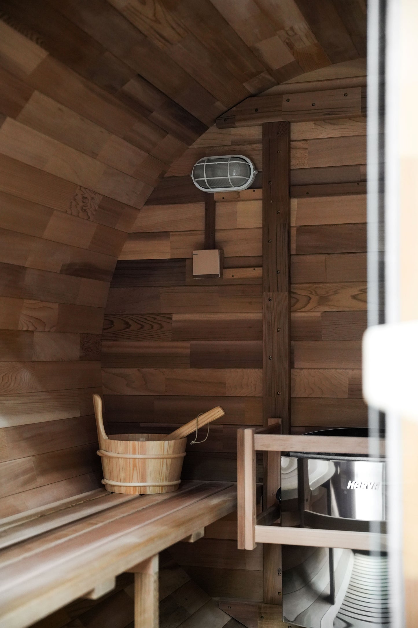 Outdoor Cedar Barrel sauna - Rejuvenex 