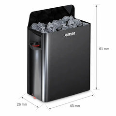 Harvia The Wall Black Steel Series Electric Sauna Heater
