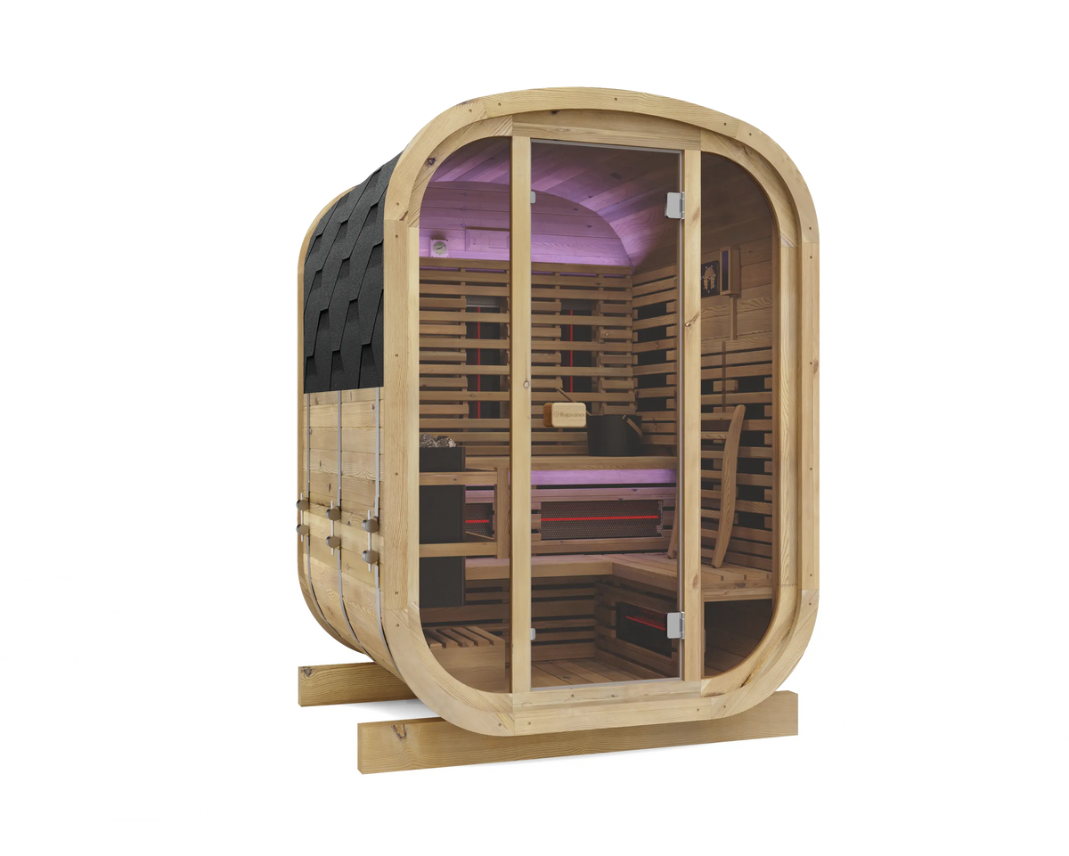 Rejuvenex Element Outdoor 3-4 person Hybrid Sauna Rejuvenex