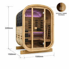 Rejuvenex Element Outdoor 3-4 person Hybrid Sauna
